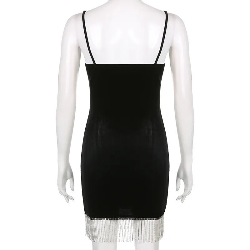 Robe Années 40 Noire Perles - Louise Vintage