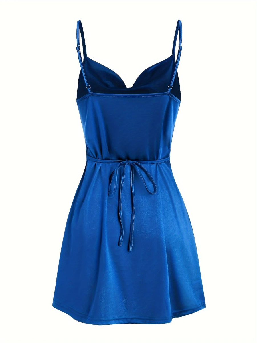 Robe Années 40 Perles Bleu - Louise Vintage