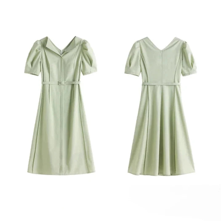 Robe Années 40 Rose Coeurs - Louise Vintage