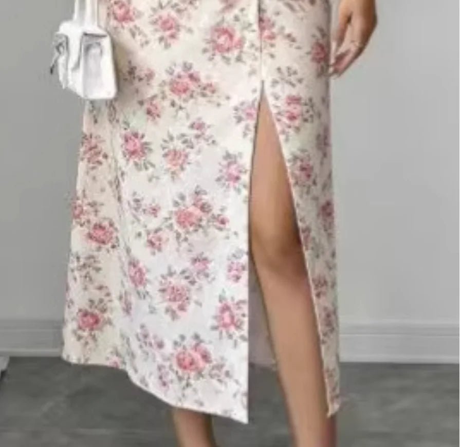 Robe Années 40 Rose Jupe Plissée - Louise Vintage