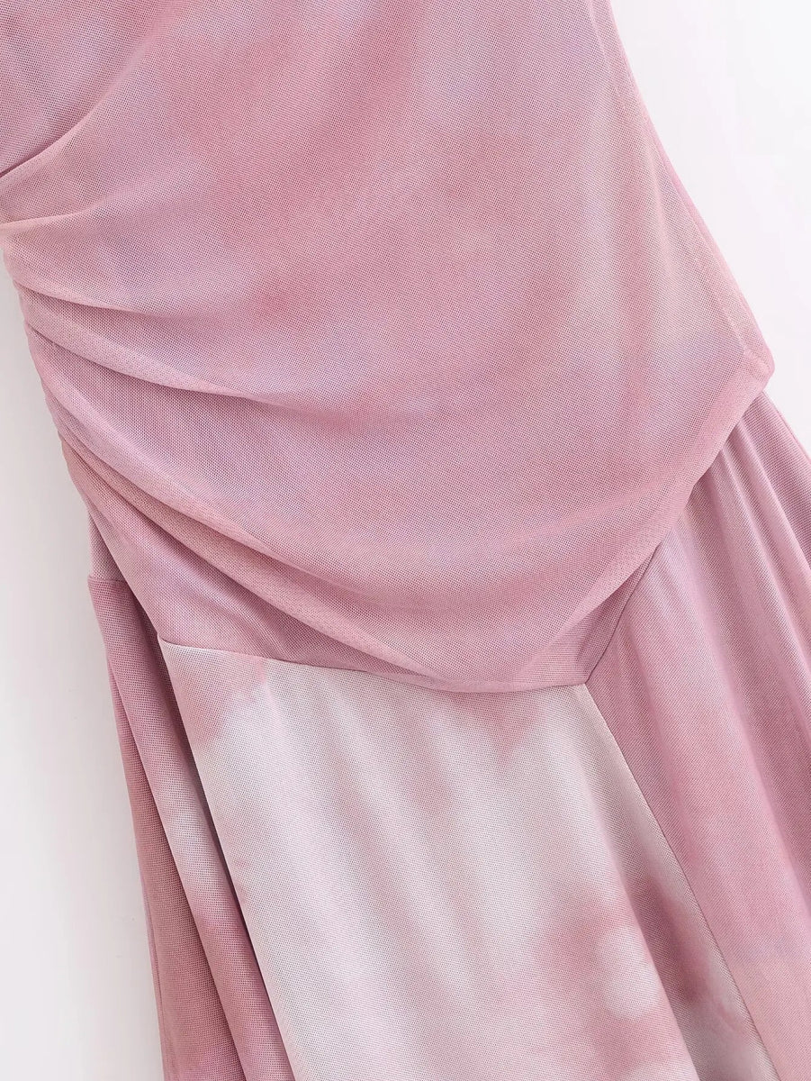 Robe Années 40 Rose Manches Courtes - Louise Vintage