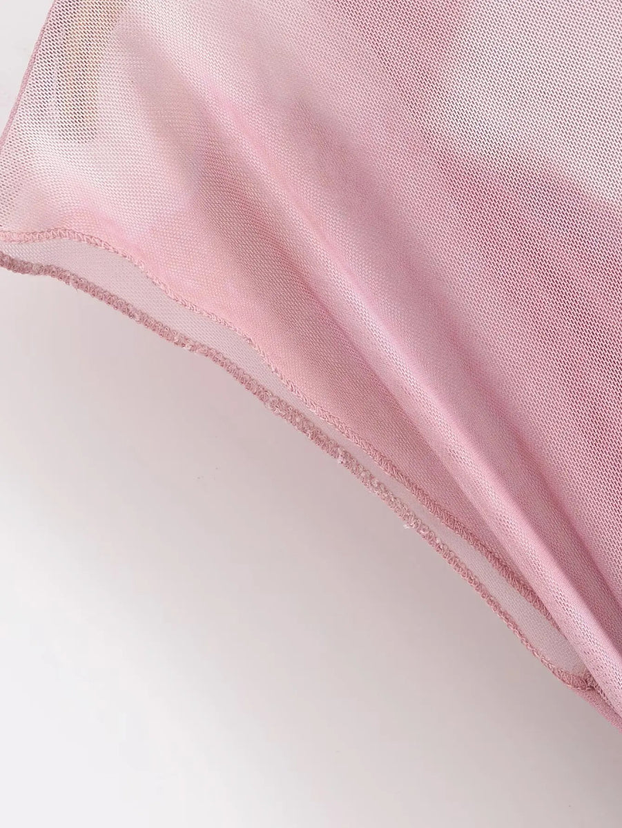 Robe Années 40 Rose Manches Courtes - Louise Vintage