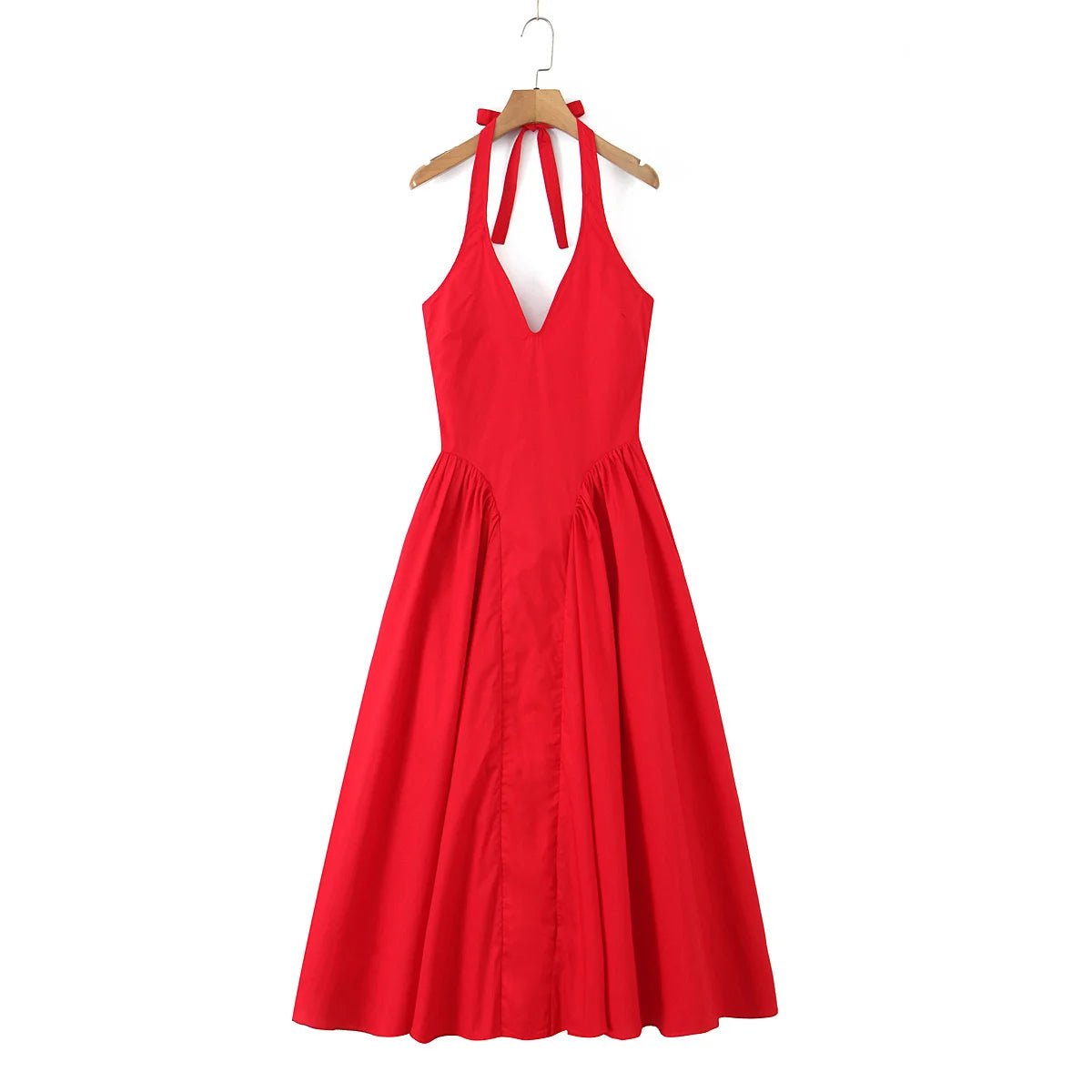 Robe Années 40 Rouge Volume - Louise Vintage