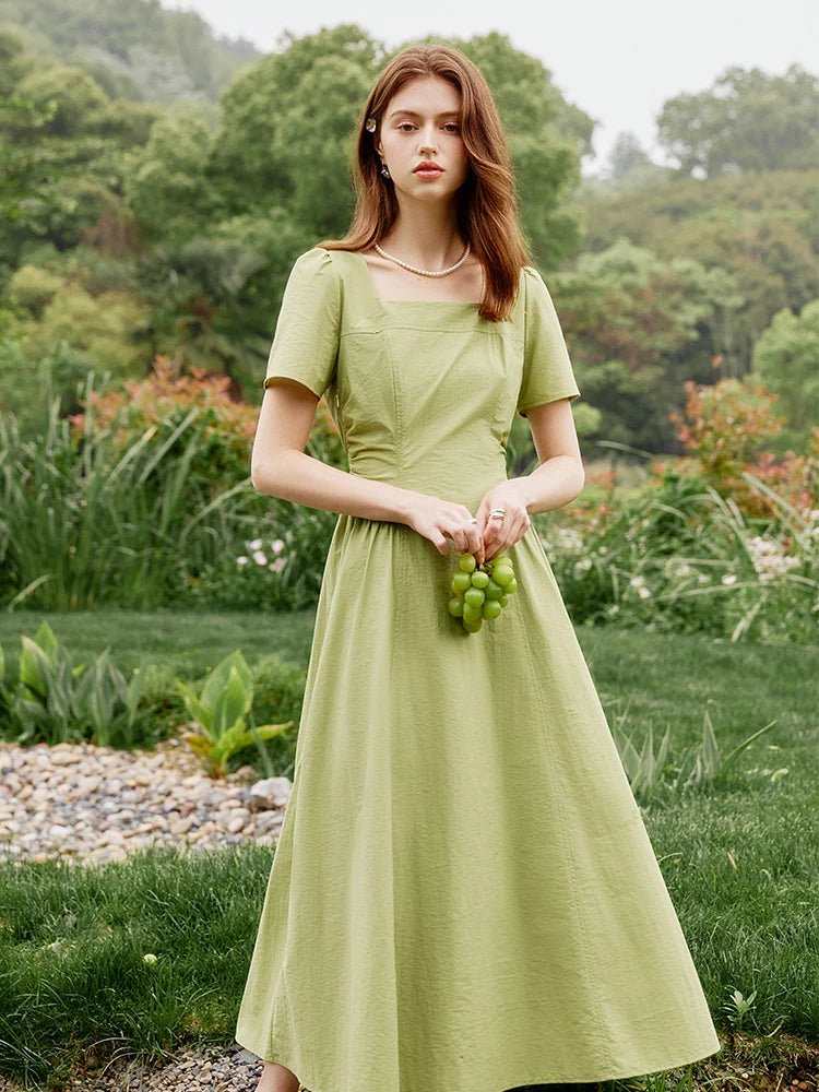 Robe Années 40 Vintage Verte Pale - Louise Vintage