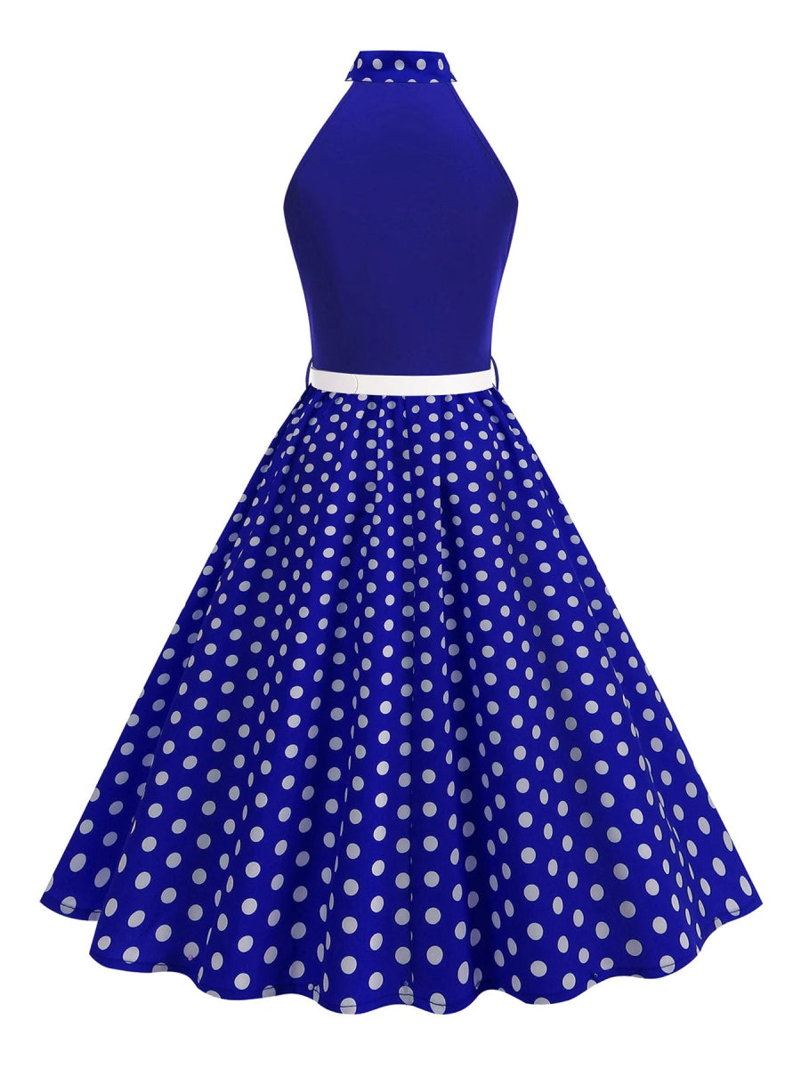Robe Années 50 Bleu Roi - Louise Vintage
