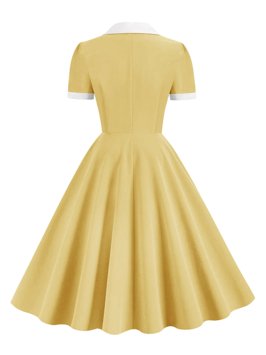 Robe Années 50 Col Montant - Louise Vintage