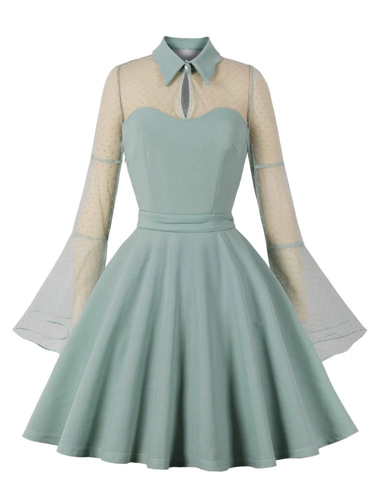 Robe Annees 50 Manches Longues