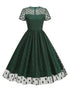 Robe Années 50 Vintage Vert Pois - Louise Vintage