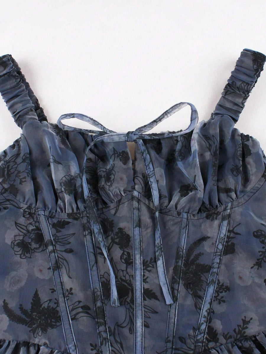 Robe Années 60 Elastique Fleurs - Louise Vintage
