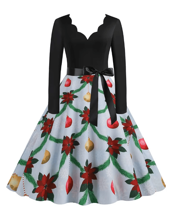 Robe Années 60 Noël - Louise Vintage