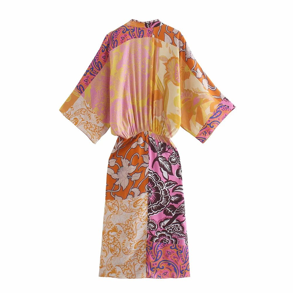 Robe Années 70 Hippie Colorée - Louise Vintage