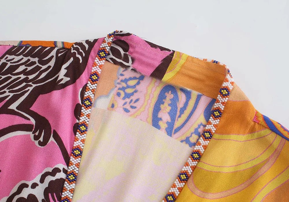 Robe Années 70 Hippie Colorée - Louise Vintage