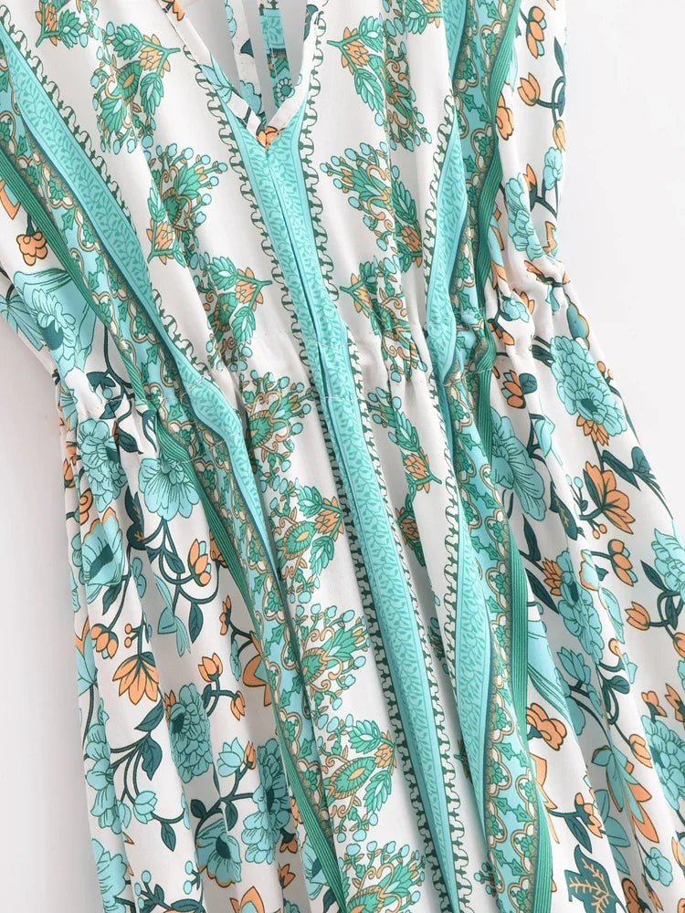 Robe Années 70 Hippie Mi Longue - Louise Vintage