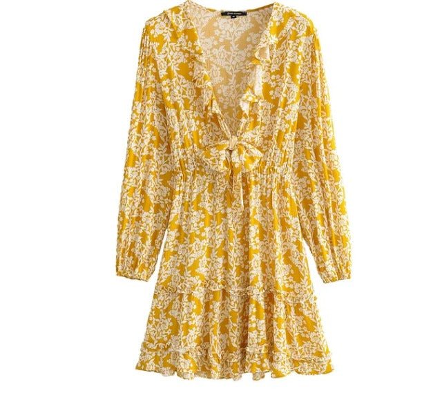 Robe Années 70 Jaune - Louise Vintage