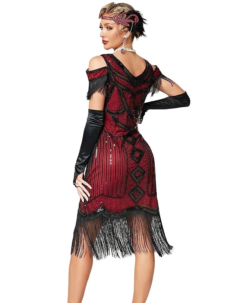 Robe Cocktail Année 20 Rouge - Louise Vintage