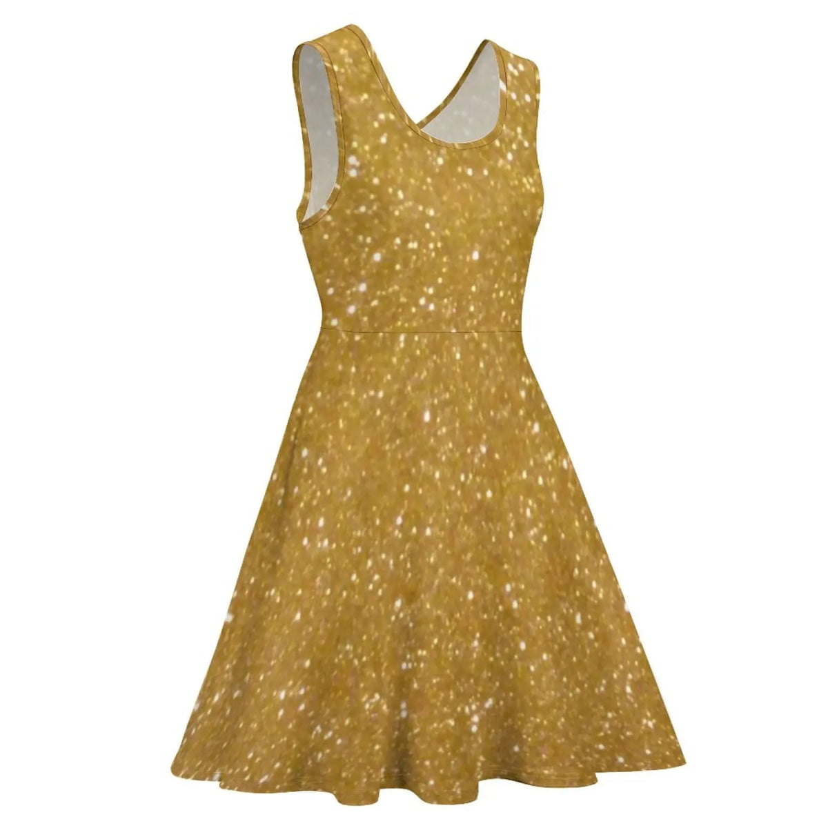 Robe Courte Année 70 Dorée - Louise Vintage