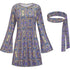Robe Courte Année 70 Imprimée - Louise Vintage