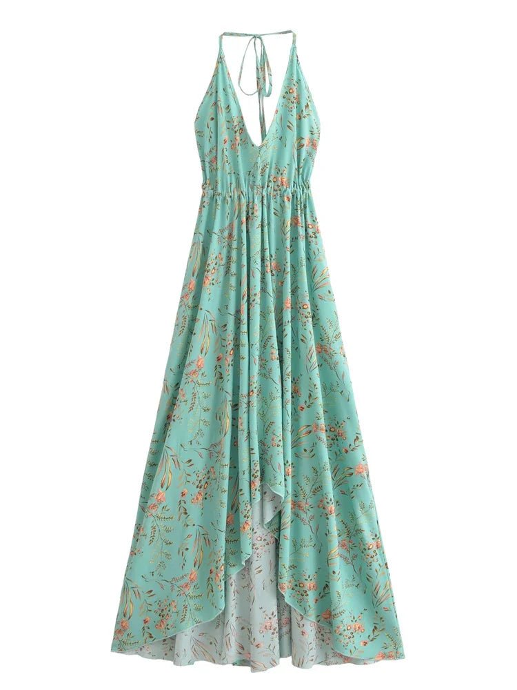 Robe Courte Année 70 Turquoise - Louise Vintage