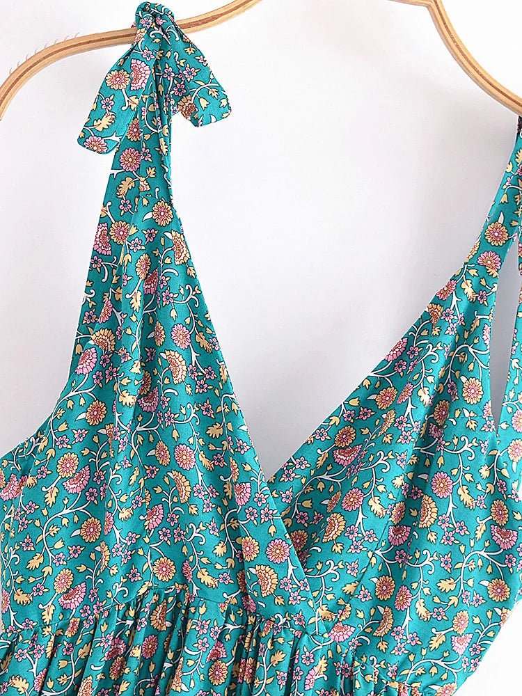 Robe Courte Année 70 Verte - Louise Vintage
