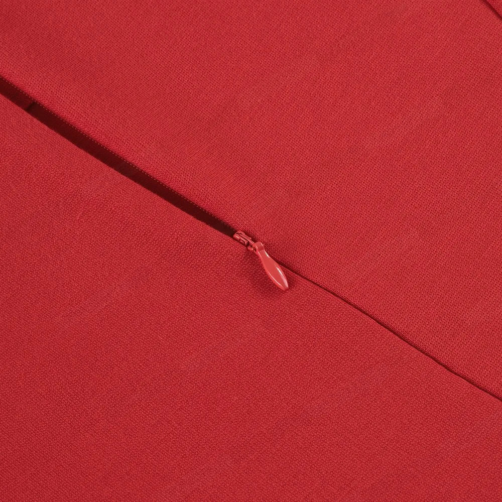 Robe Crayon Année 50 Rouge Pois - Louise Vintage