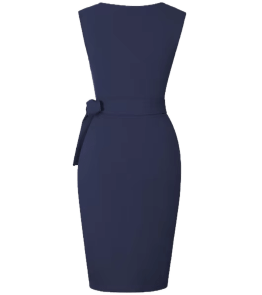 Robe Crayon Année 60 Bleu - Louise Vintage
