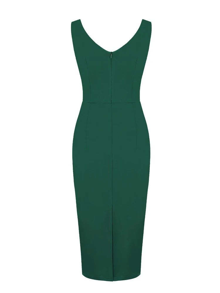Robe Crayon Année 60 Vert - Louise Vintage