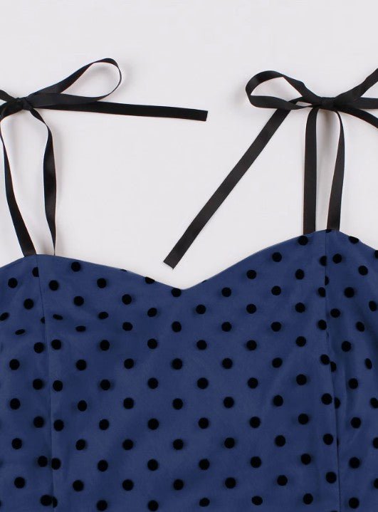 Robe de Soirée Année 50 Marine - Louise Vintage