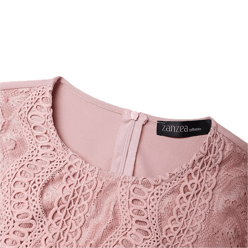 Robe Dentelle Rose Pale Vintage - Louise Vintage