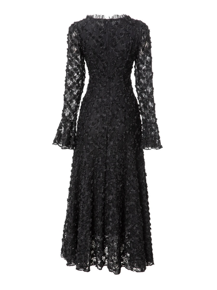 Robe des Années 40 50 Noire - Louise Vintage