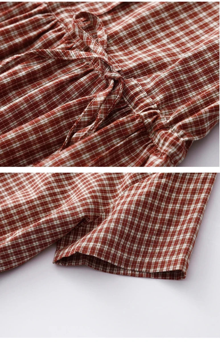 Robe des Années 70 à Carreaux - Louise Vintage
