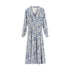 Robe Des Années 70 Bleue et Blanche - Louise Vintage