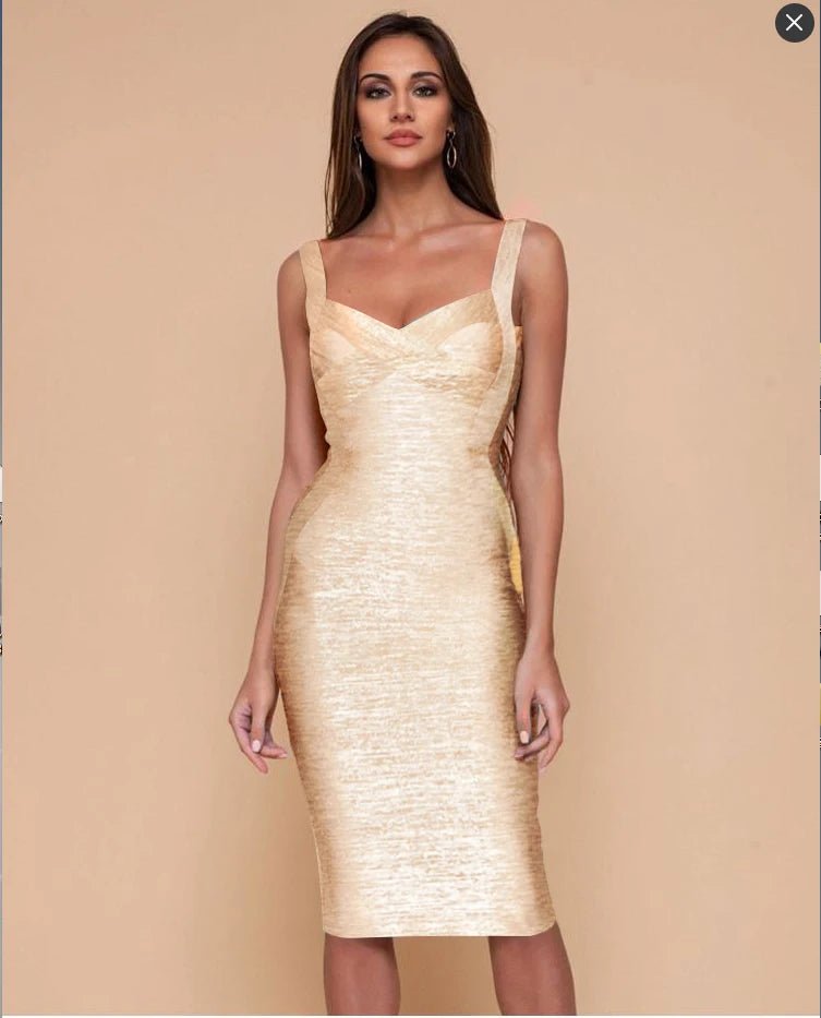 Robe Disco Année 70 Or - Louise Vintage
