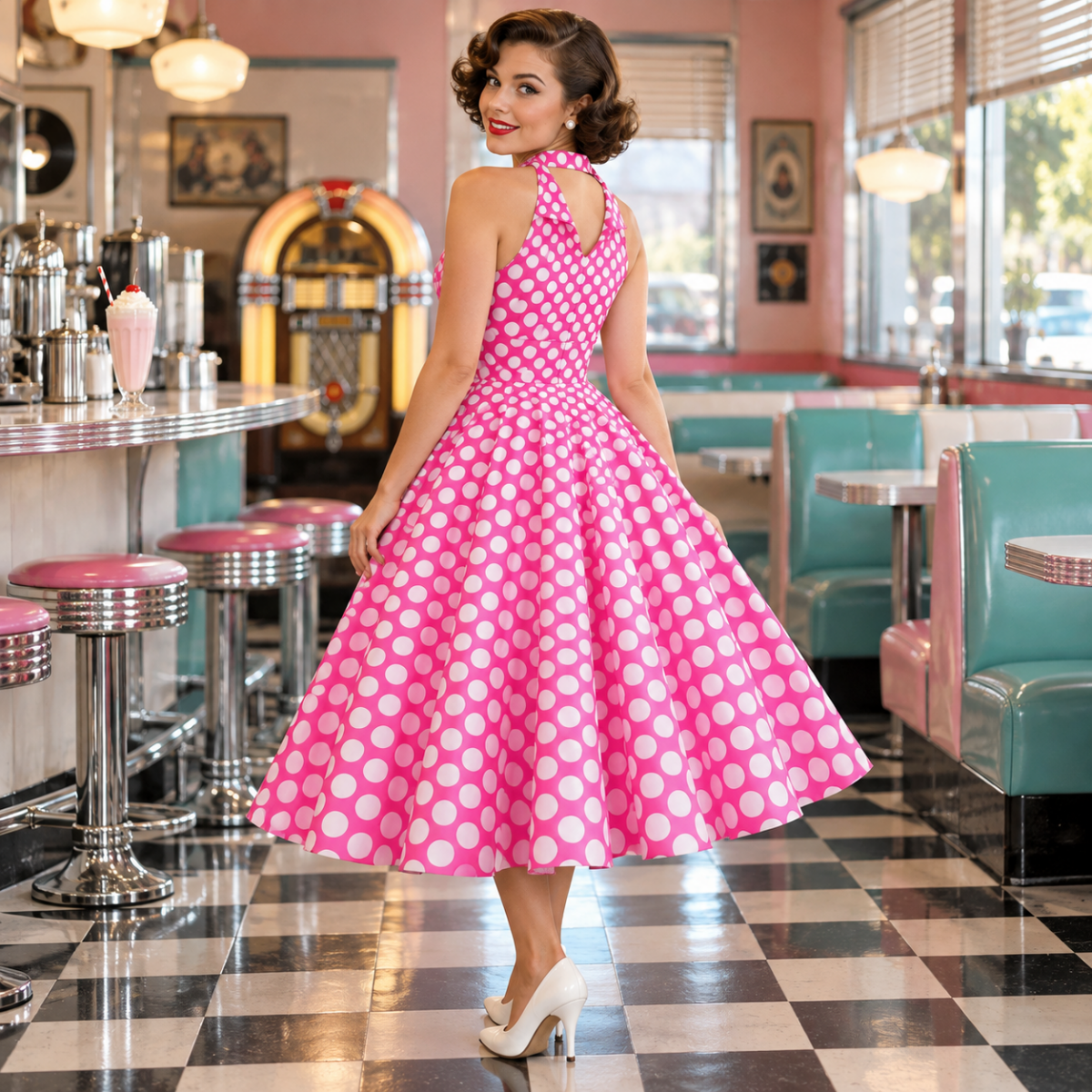 Robe Evasée Années 50 Soirée - Louise Vintage