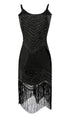 Robe Femme Années 20 Noire - Louise Vintage