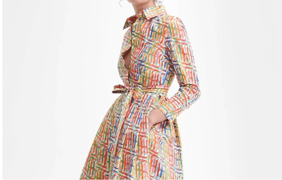 Robe Géométrique Années 70 - Louise Vintage