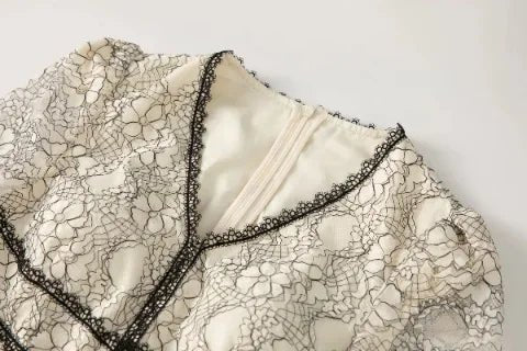 Robe Habillée Année 40 Champagne - Louise Vintage