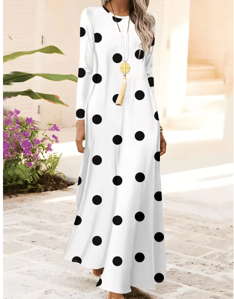 Robe Longue Année 70 Blanche - Louise Vintage