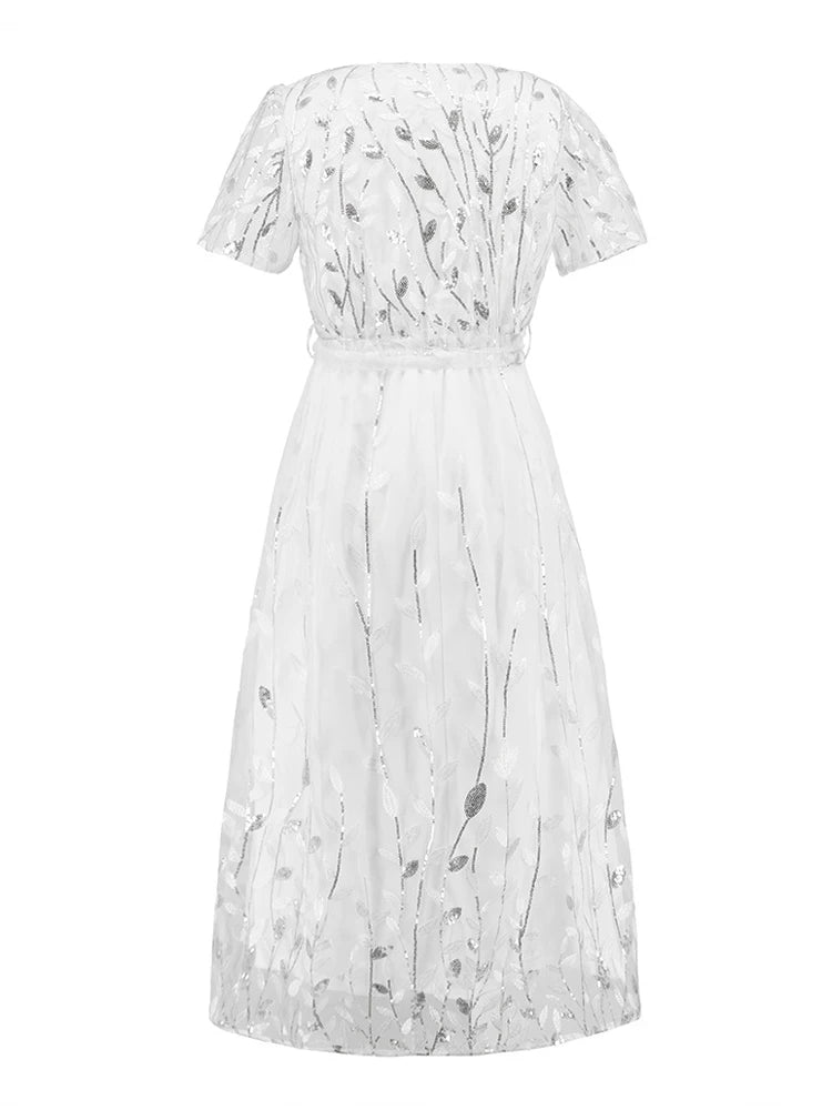 Robe Ouverte Vintage Blanc - Louise Vintage