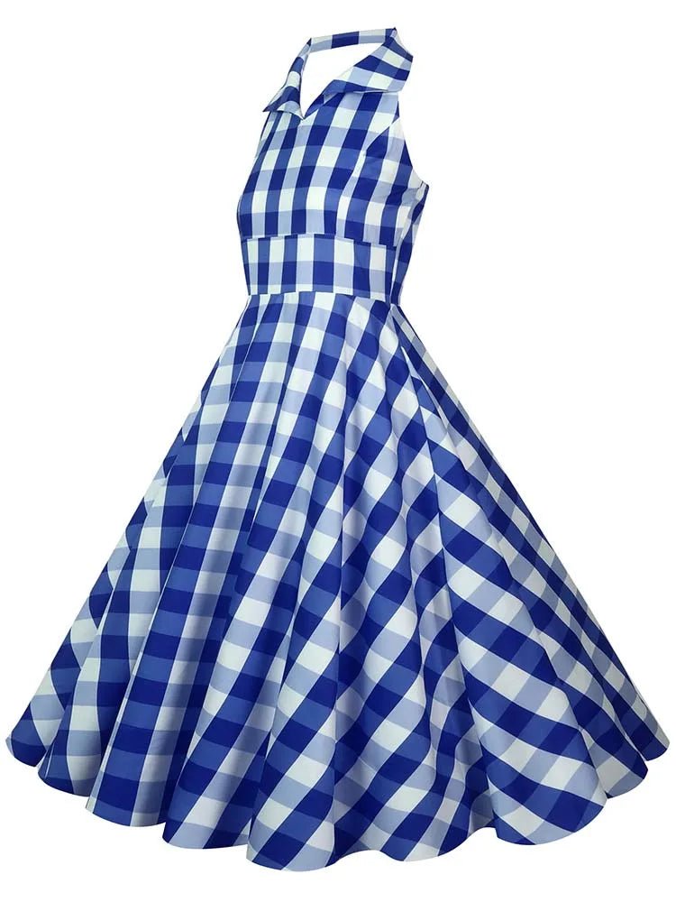 Robe Ouverte Vintage Bleu - Louise Vintage