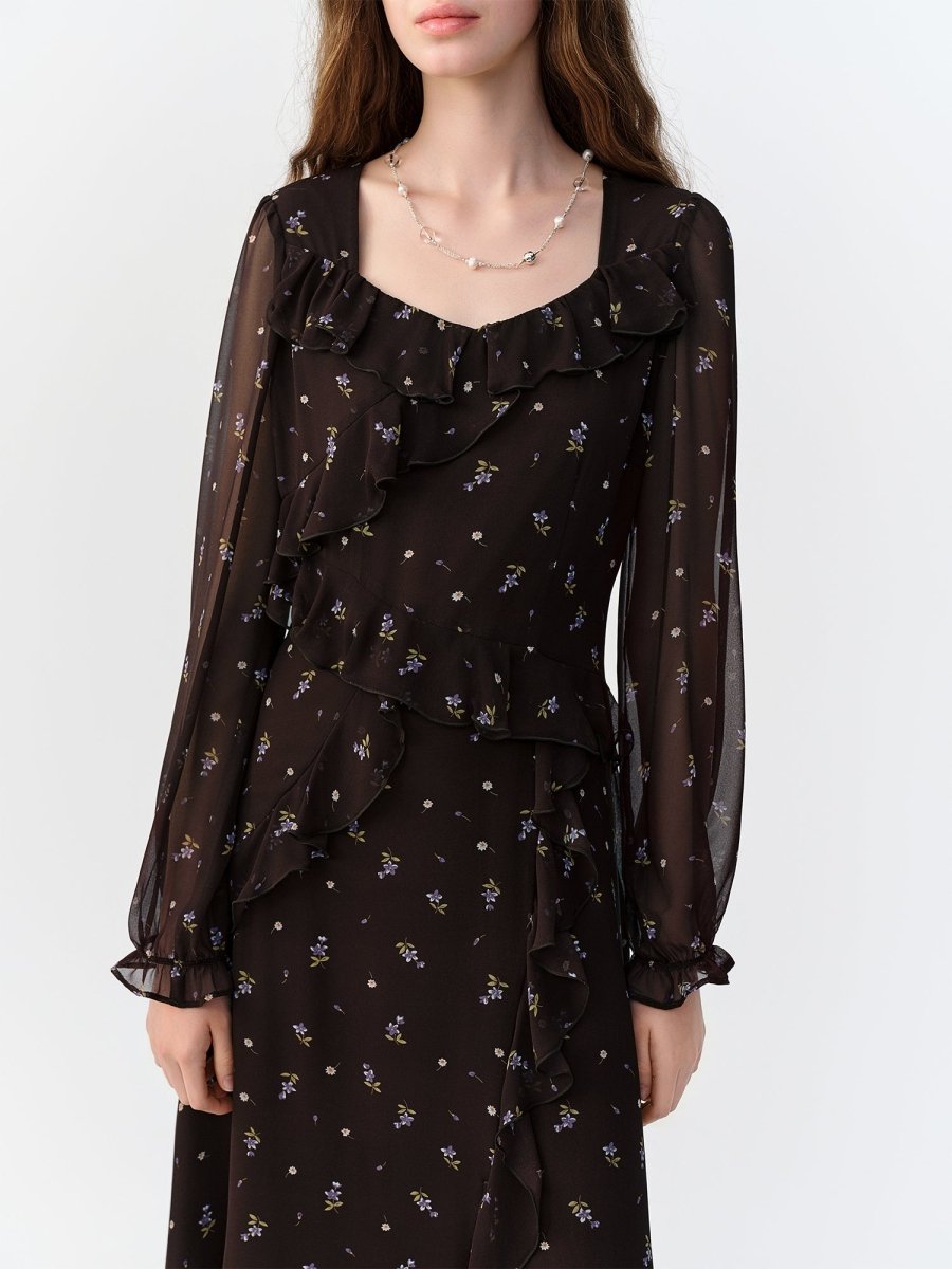 Robe Rétro 1940s Dentelle Noire - Louise Vintage