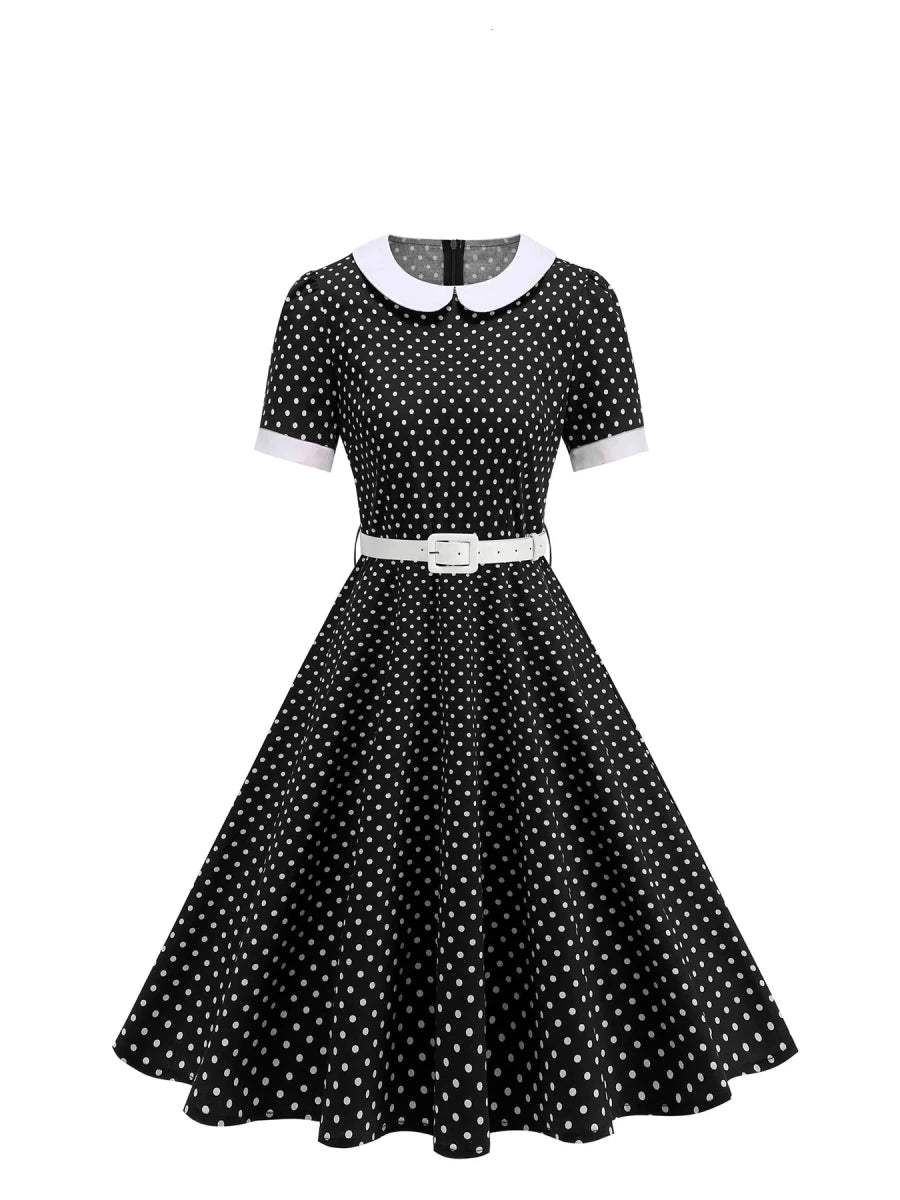 Robe Rétro Année 50 Noire - Louise Vintage