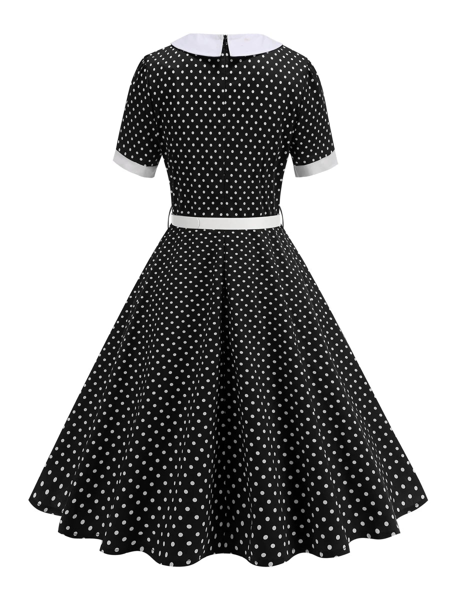 Robe Rétro Année 50 Noire - Louise Vintage