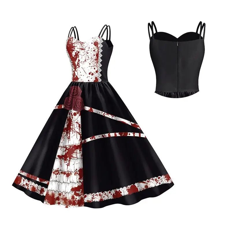 Robe Rétro Halloween Noire - Louise Vintage