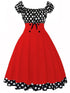 Robe Rockabilly Année 50 Noire - Louise Vintage
