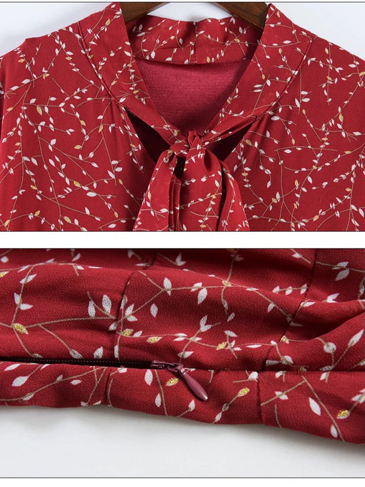 Robe Rouge et Blanche Années 70 - Louise Vintage