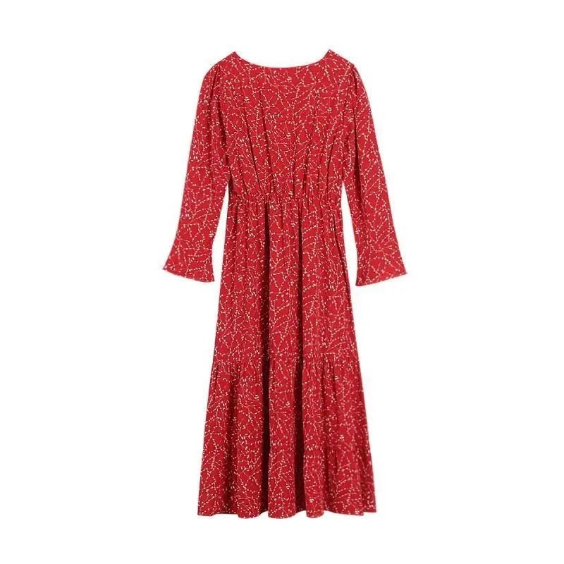Robe Rouge et Blanche Années 70 - Louise Vintage
