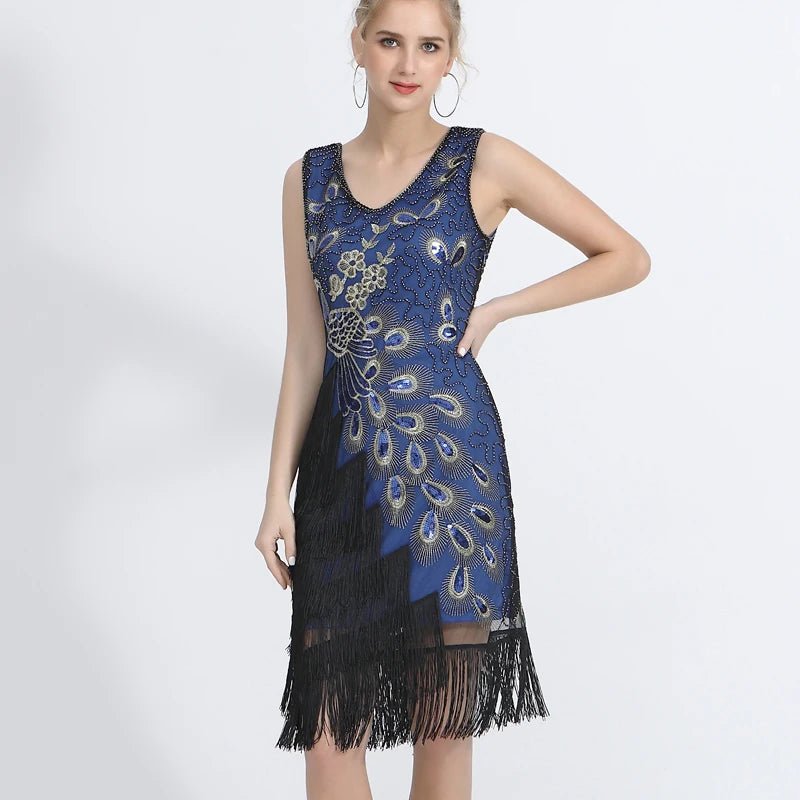 Robe Style Années 20 Bleu - Louise Vintage