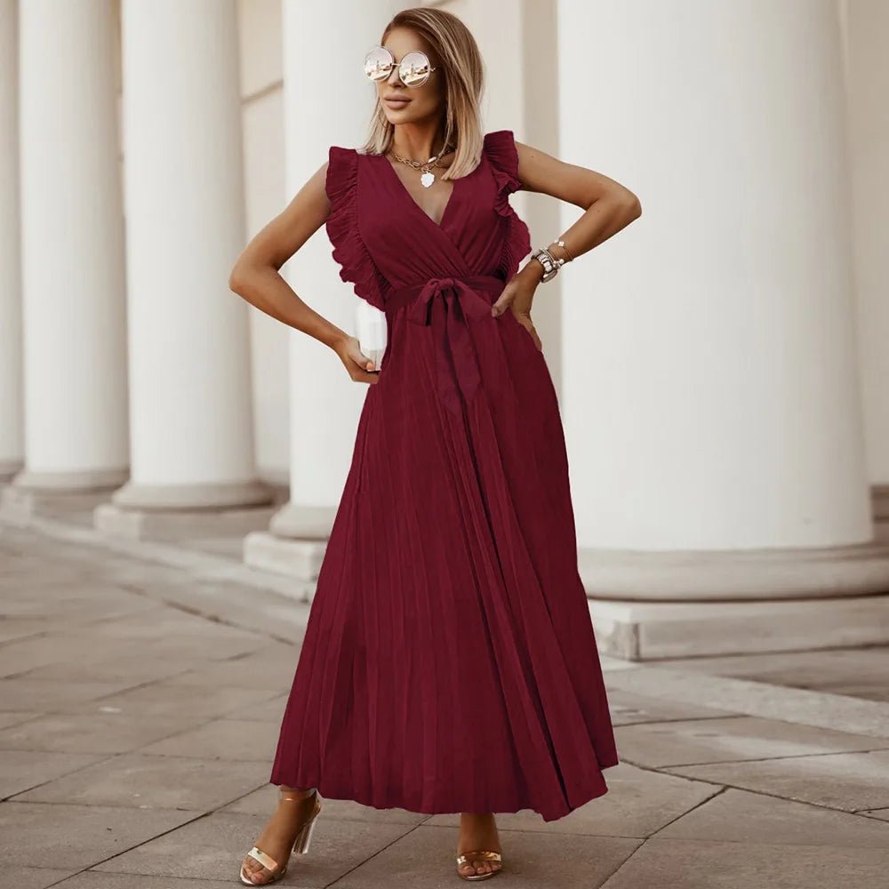 Robe Style Années 40 Bordeaux - Louise Vintage