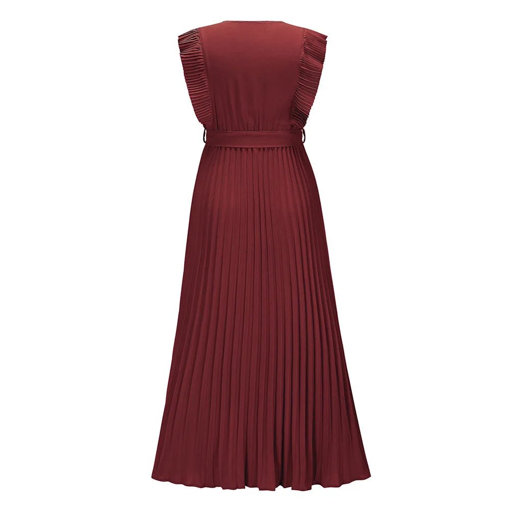 Robe Style Années 40 Bordeaux - Louise Vintage