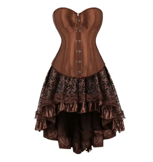 Robe Style Vintage Grande Taille Marron - Louise Vintage